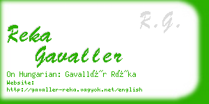 reka gavaller business card